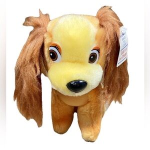 Vintage 1985 Walt Disney Classic Lady And The Tramp Stuffed Plush Lady Dog NWT